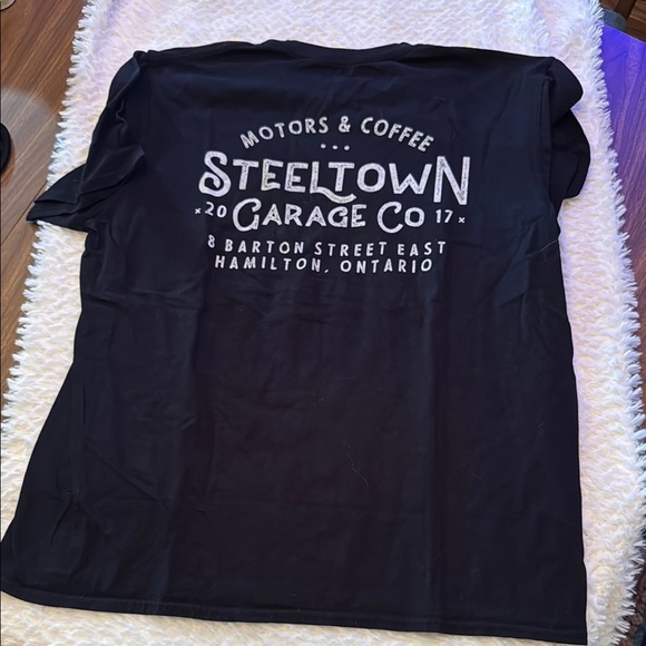 Steeltown Garage Co Black Short Sleeve Tee Vintage Style - Picture 1 of 3